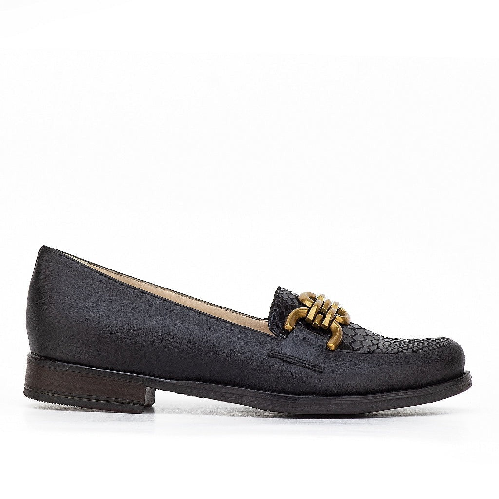 0602 chaussure femmes en cuir noir