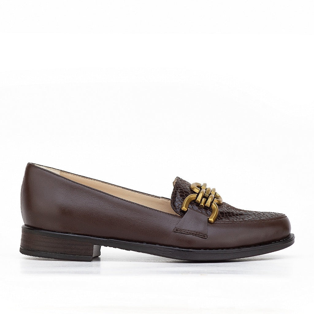 0602 chaussure femmes en cuir marron