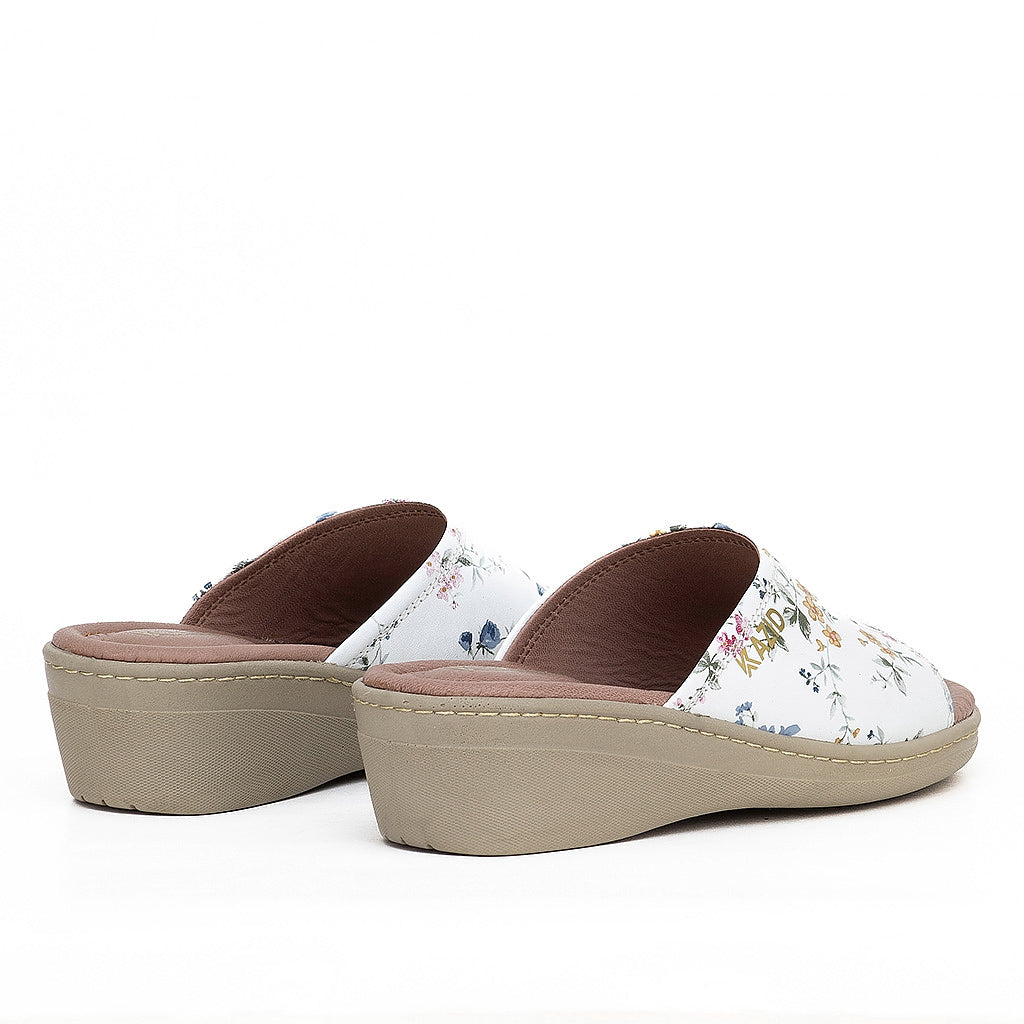 042 sandale médical femme en cuir blanc