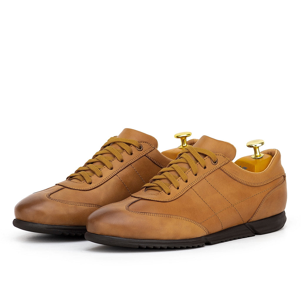 0171 CHAUSSURE CONFORT EN CUIR tabac