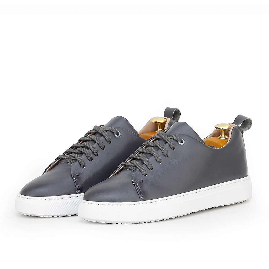 01000 Chaussure Sneaker Homme en cuir gris