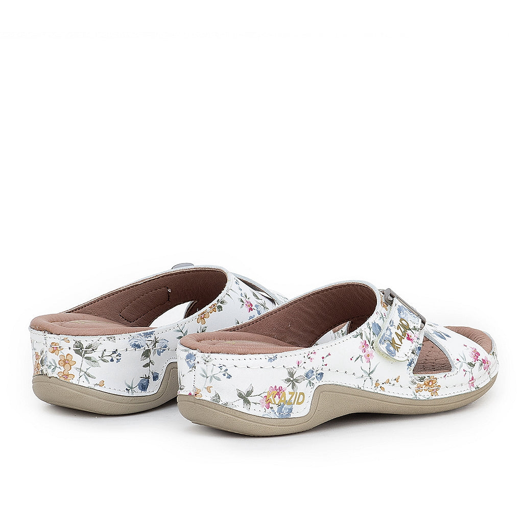 0621 sandale médical en cuir femme blanc