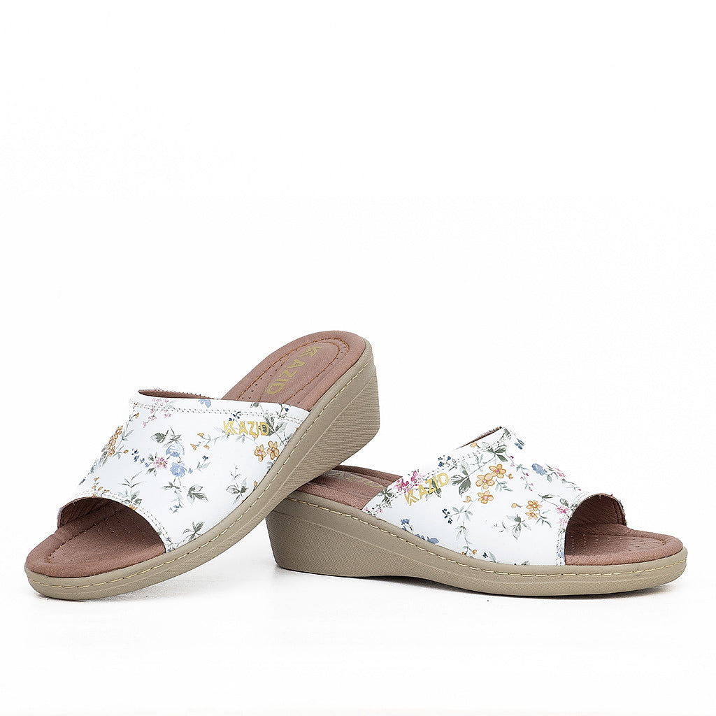 042 sandale médical femme en cuir blanc