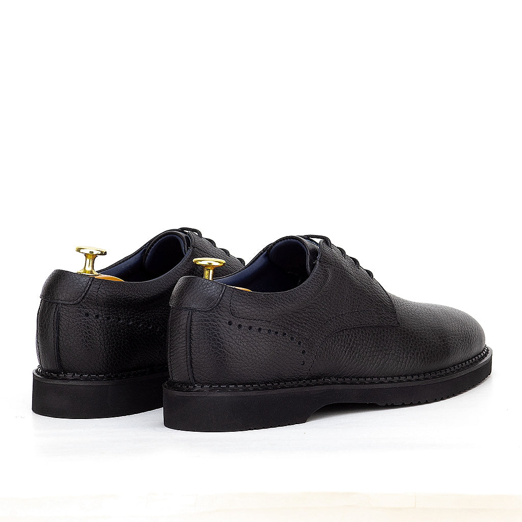 0125 chaussure confort en cuir noir