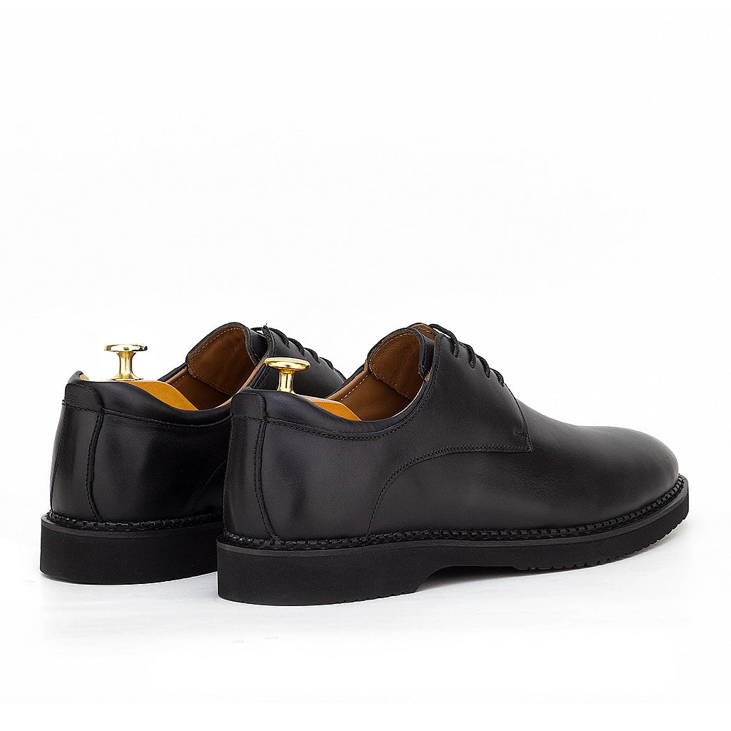 0129 chaussure confort en cuir noir