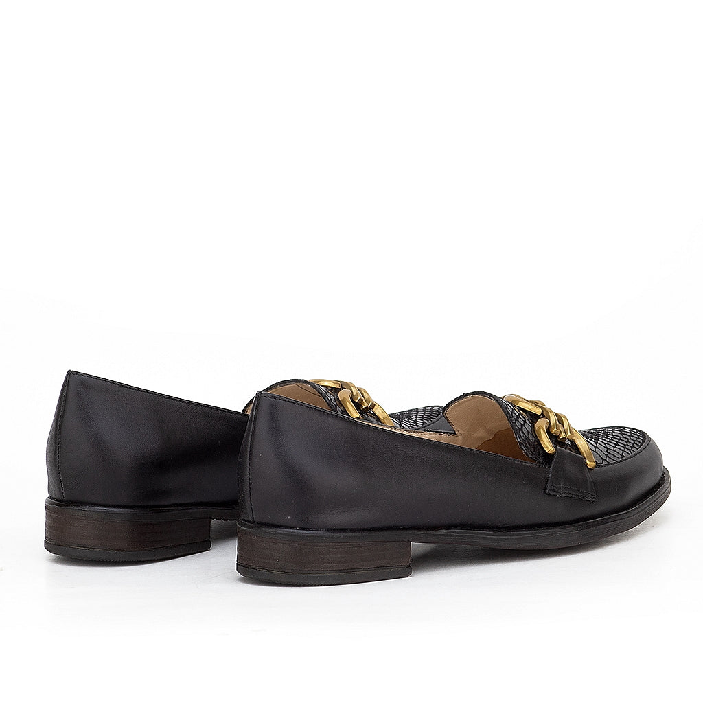 0602 chaussure femmes en cuir noir