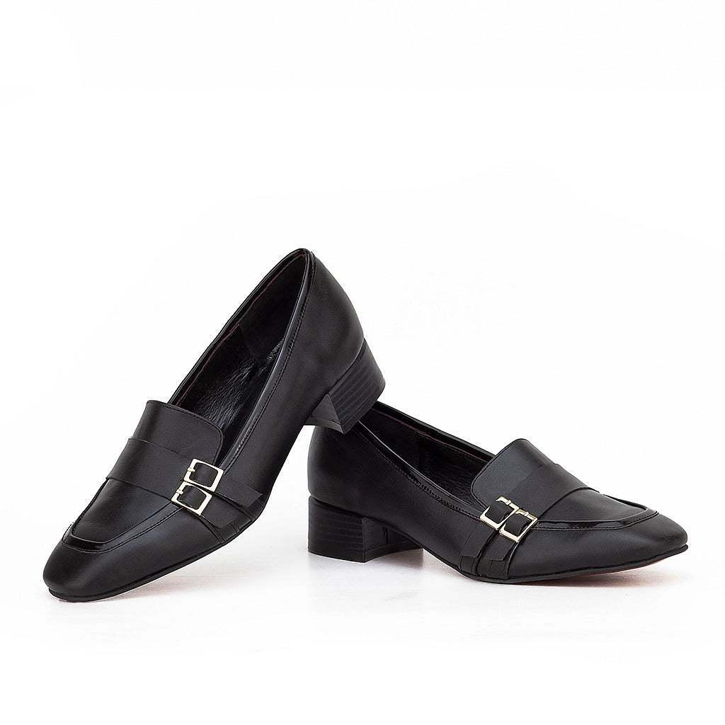 0622 chaussure femmes en cuir noir