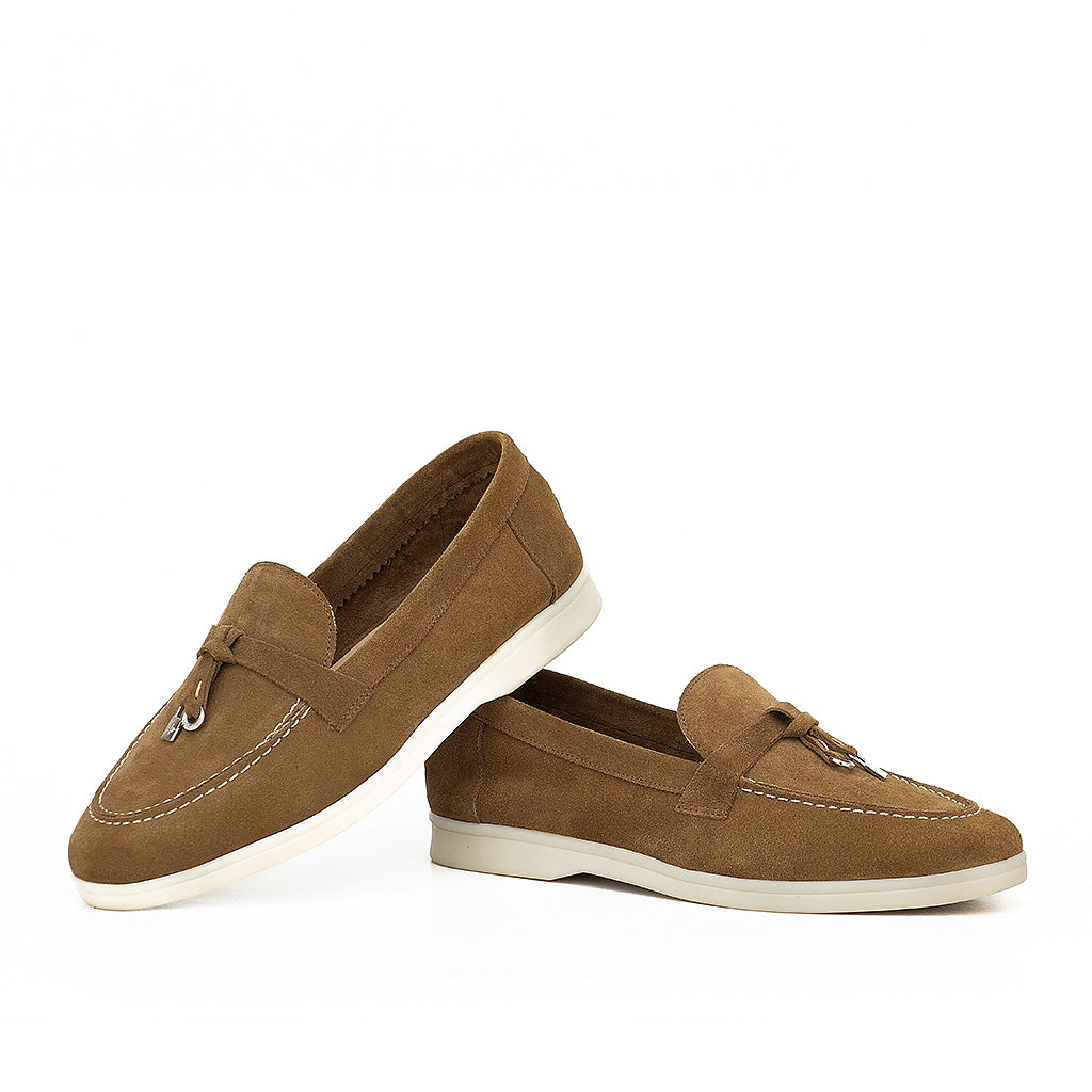 0116 chaussure femmes en cuir daim marron