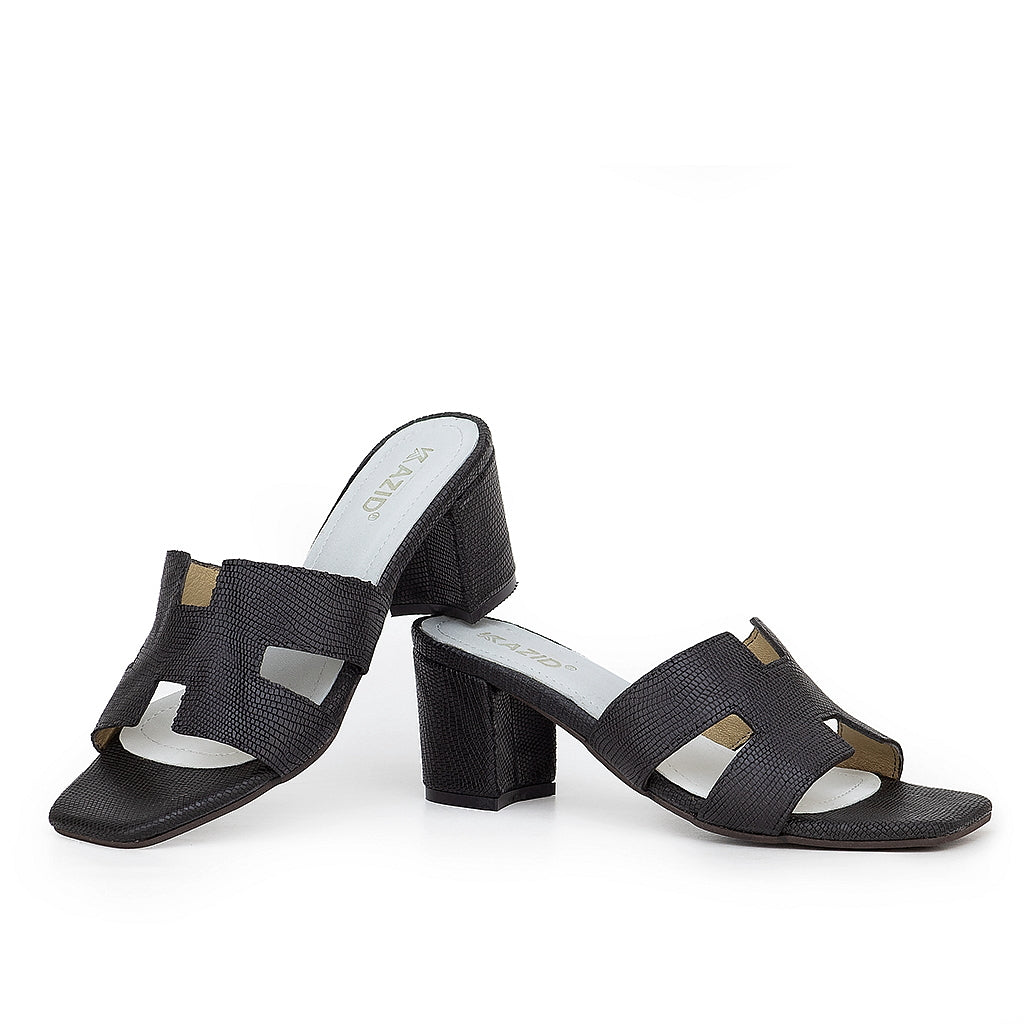 0181 sandale en cuir femme noir