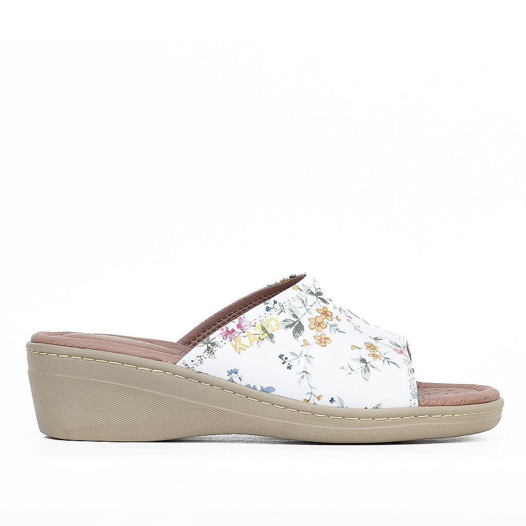 042 sandale médical femme en cuir blanc