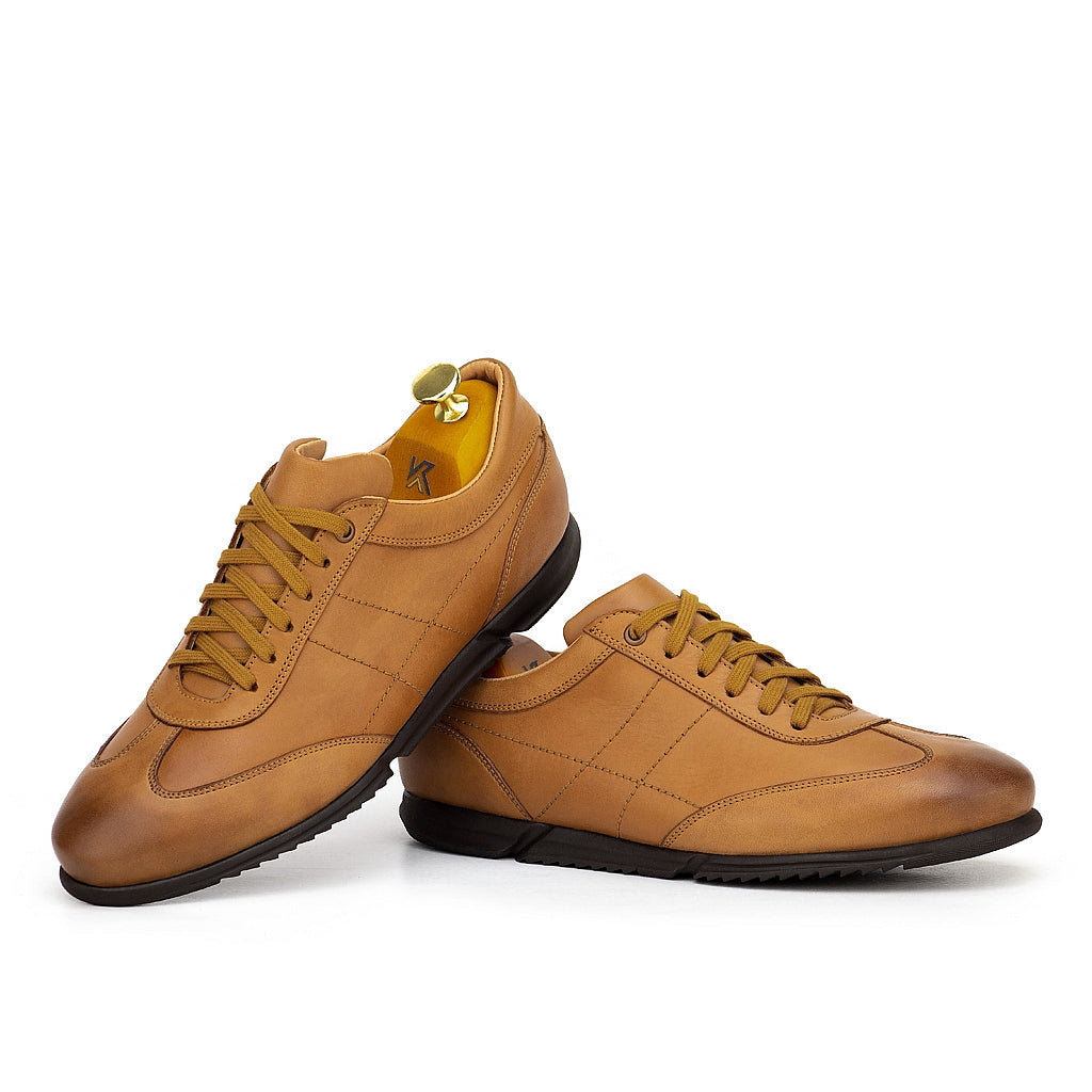 0171 CHAUSSURE CONFORT EN CUIR tabac