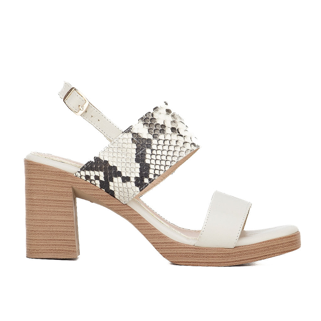 0585 sandale en cuir femme blanc