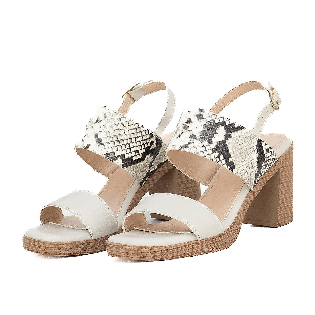 0585 sandale en cuir femme blanc