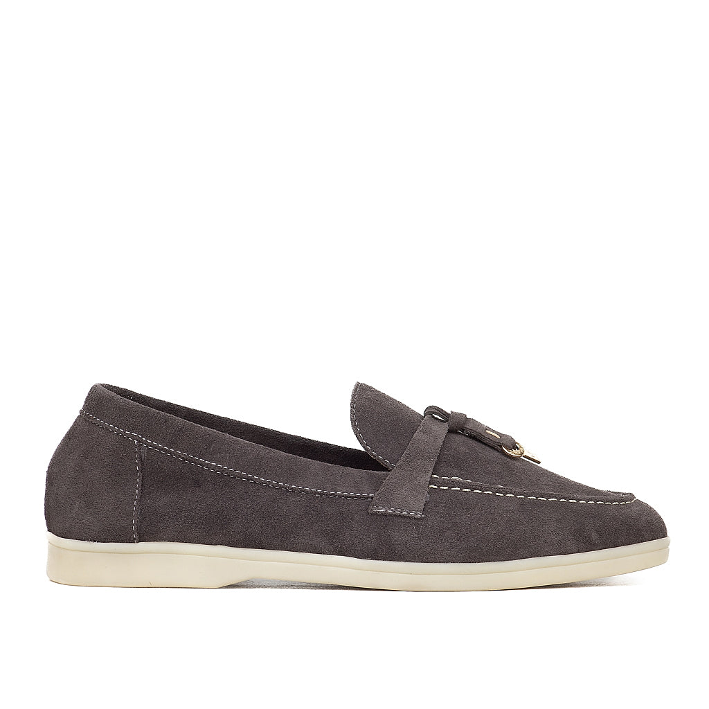 0116 chaussure femmes en cuir daim gris