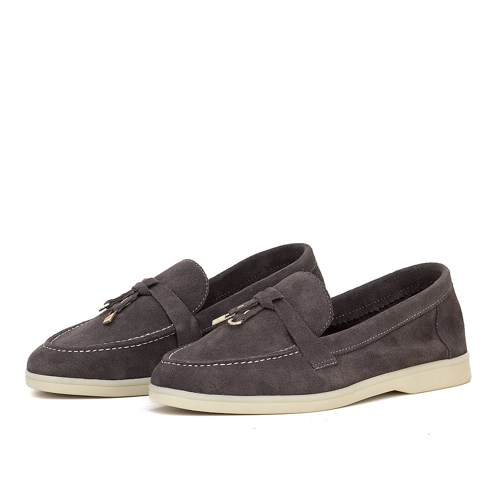 0116 chaussure femmes en cuir daim gris