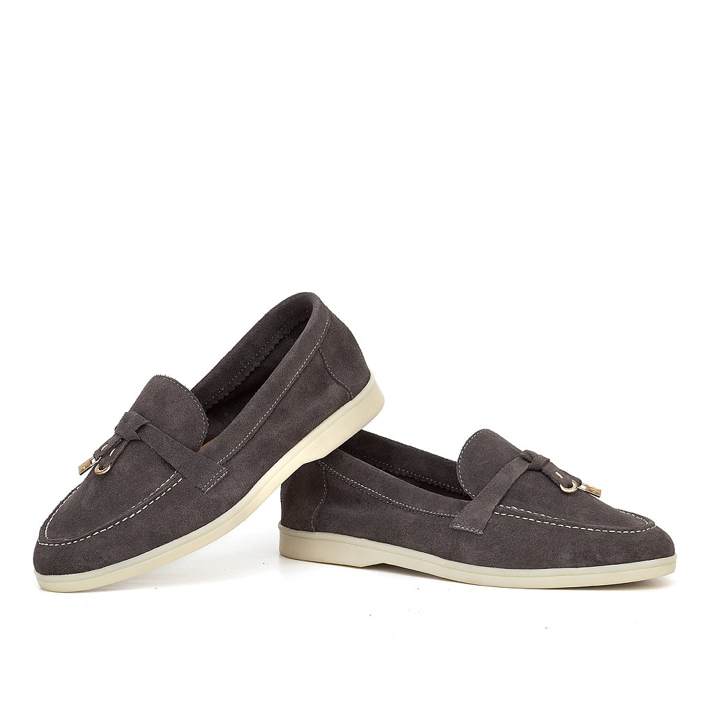 0116 chaussure femmes en cuir daim gris