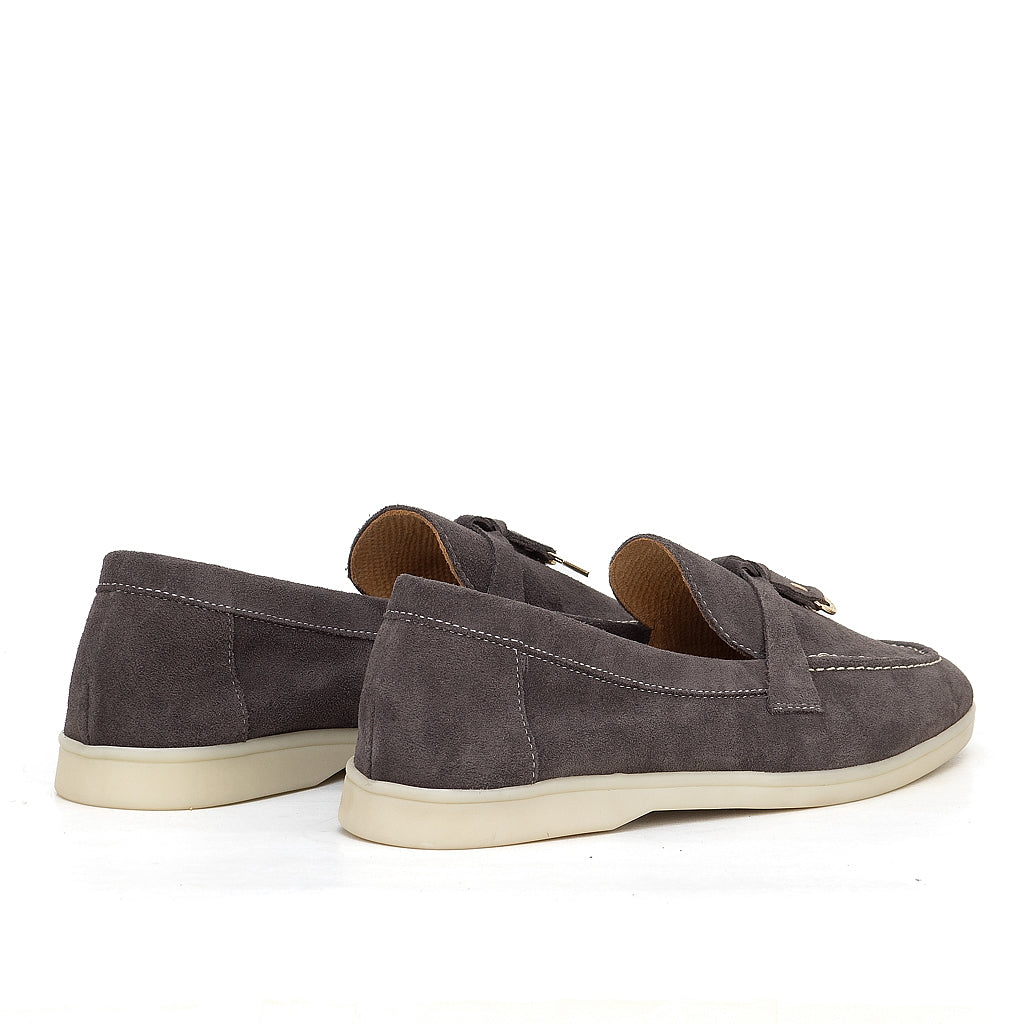 0116 chaussure femmes en cuir daim gris