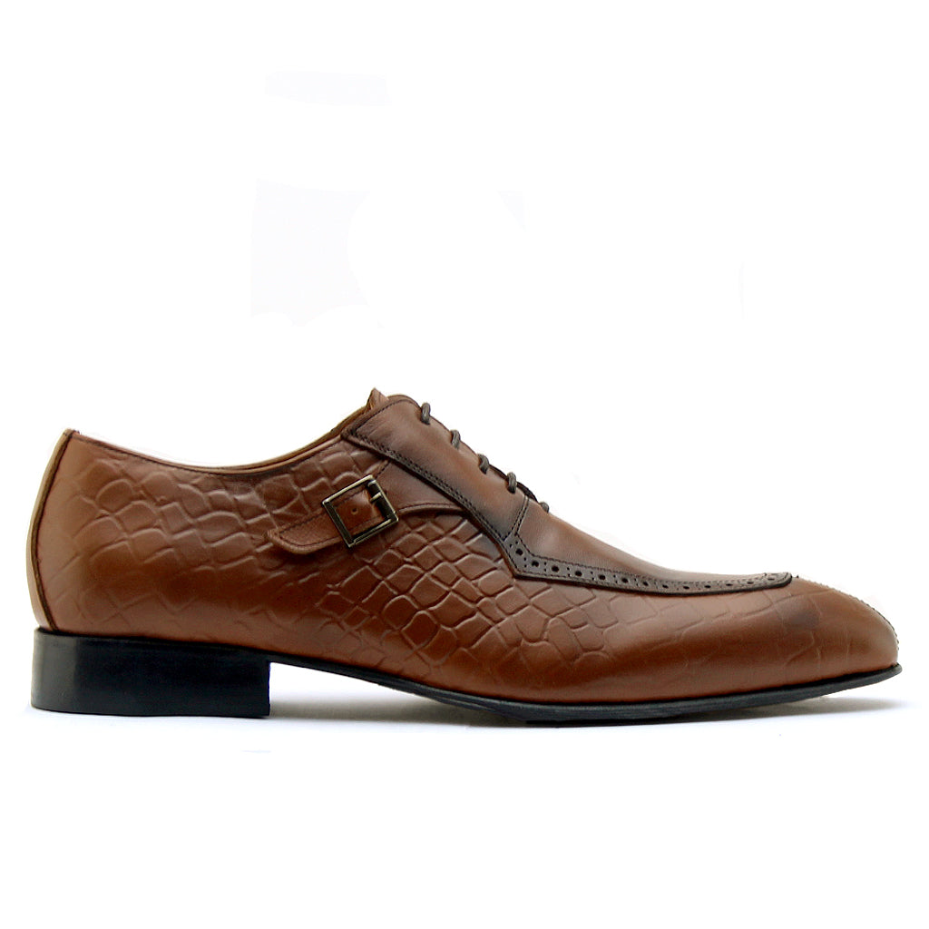 0655 CHAUSSURE EN CUIR MARRON