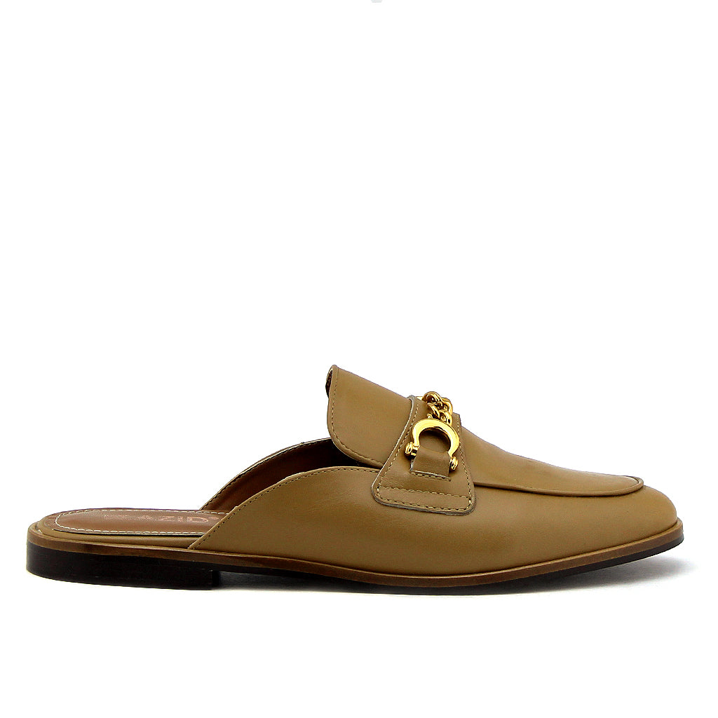 053 mules en cuir sablé femmes