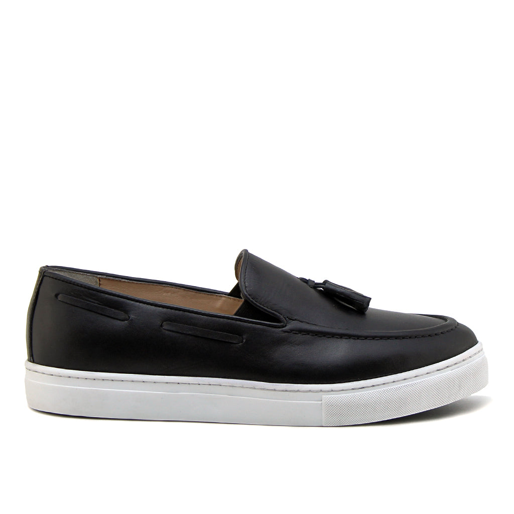 060 Chaussure Sneaker Homme en cuir noir