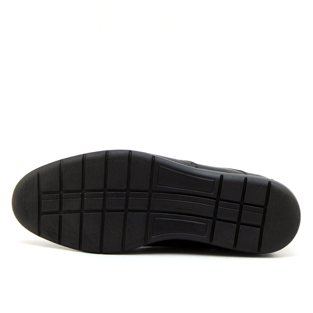 0184 chaussure confort en cuir noir
