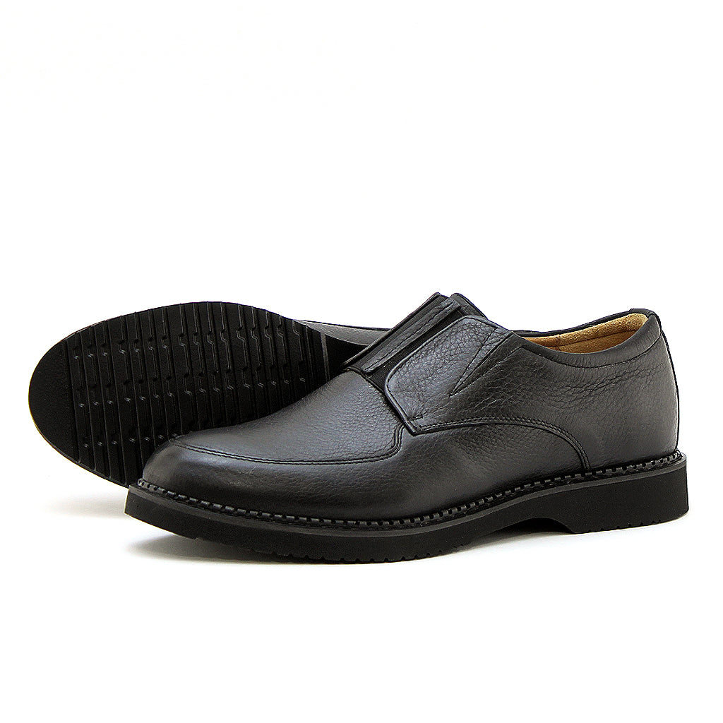 0122 chaussure confort en cuir noir