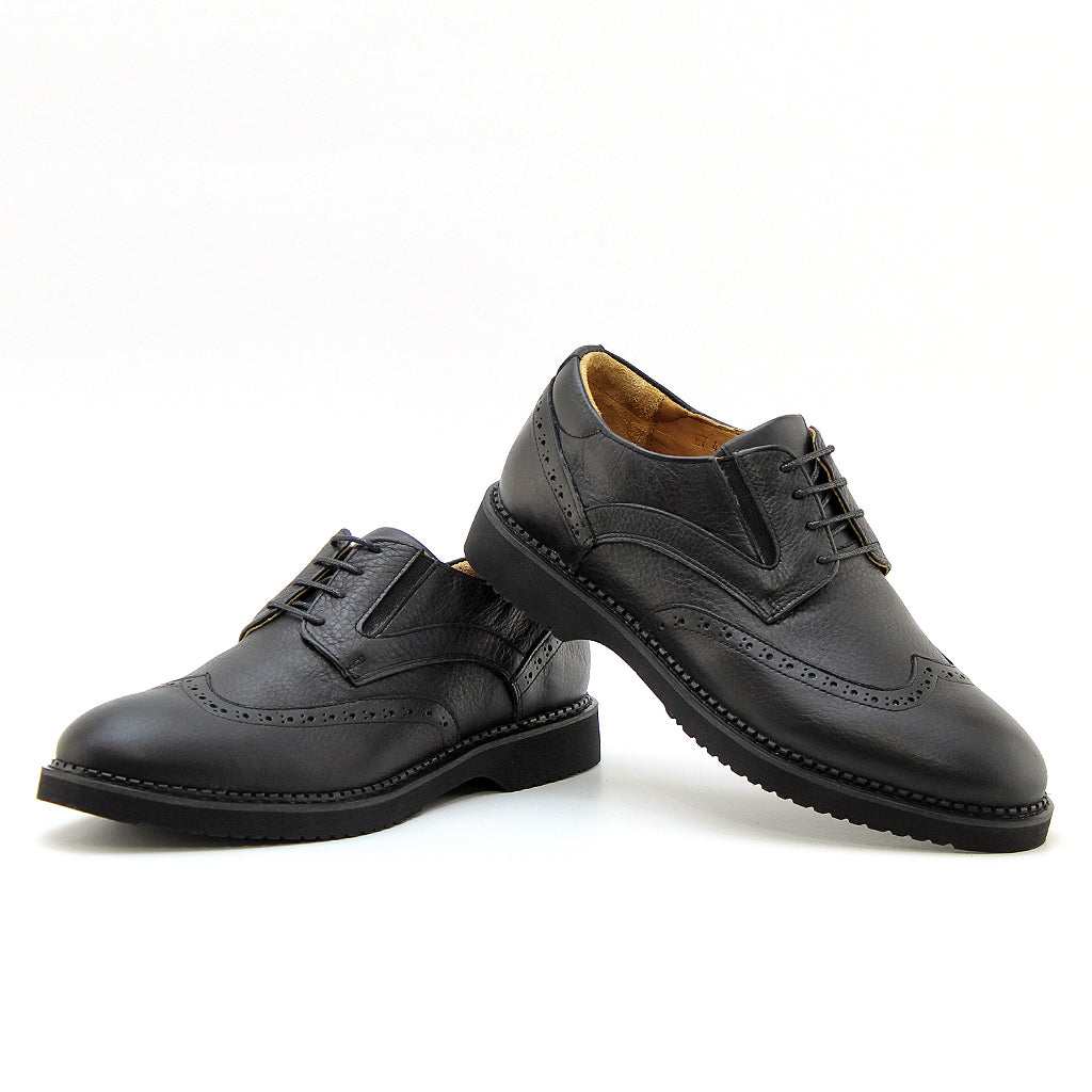 0127 chaussure confort en cuir noir