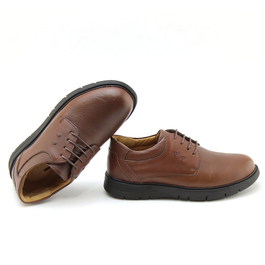 017 CHAUSSURE CONFORT EN CUIR MARRON