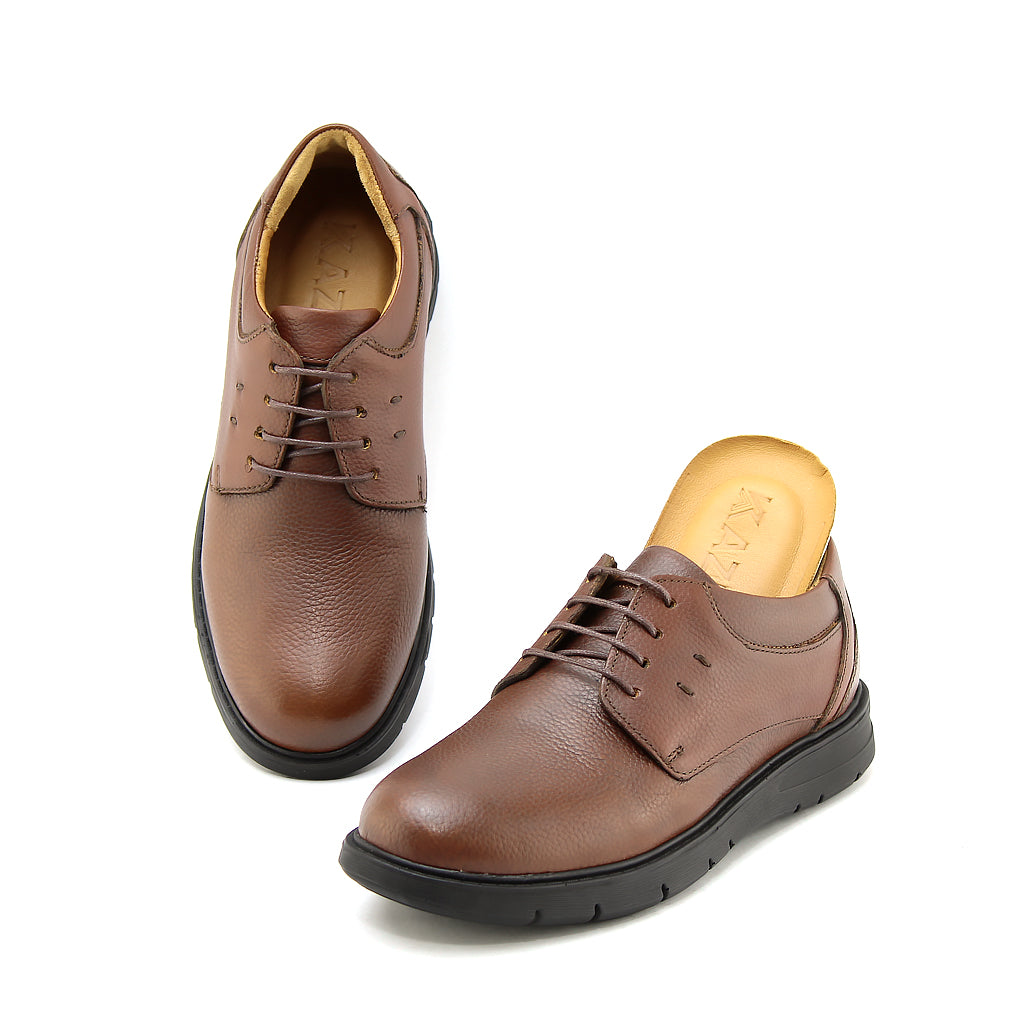 017 CHAUSSURE CONFORT EN CUIR MARRON