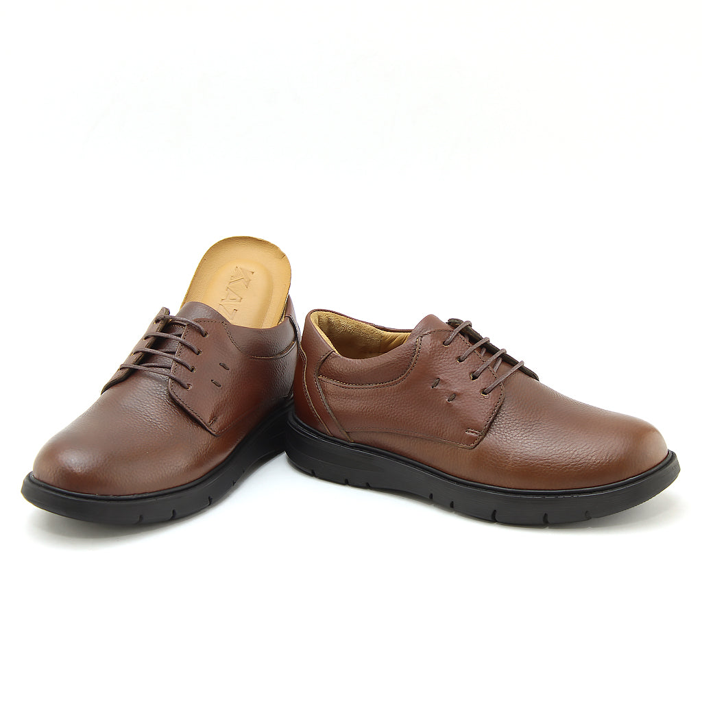 017 CHAUSSURE CONFORT EN CUIR MARRON