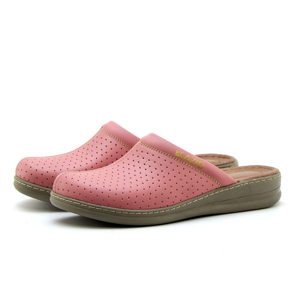0231 sabot confort en cuir femmes rose