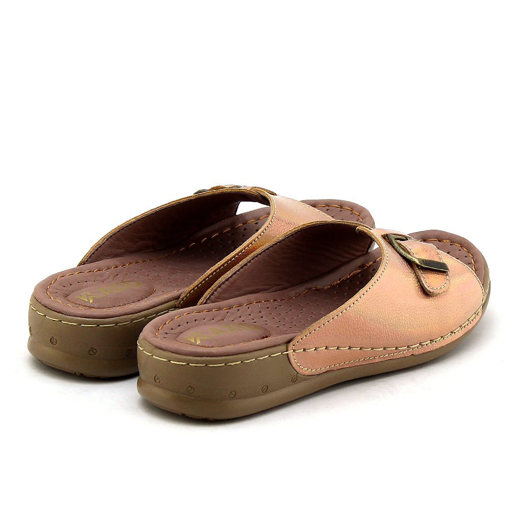 031 sandale médical en cuir femme arc-en-ciel