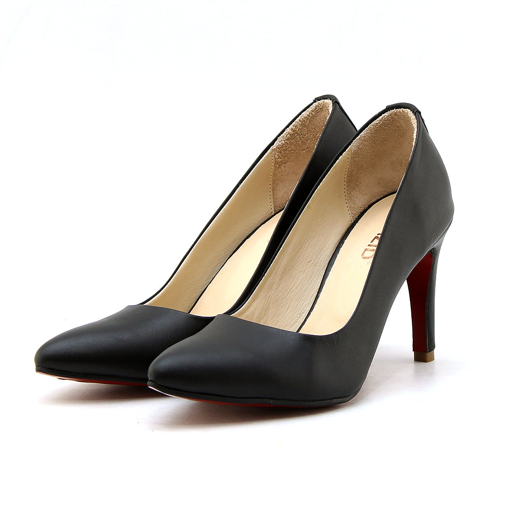 0368 chaussure femmes en cuir noir