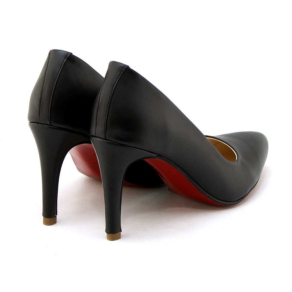 0368 chaussure femmes en cuir noir