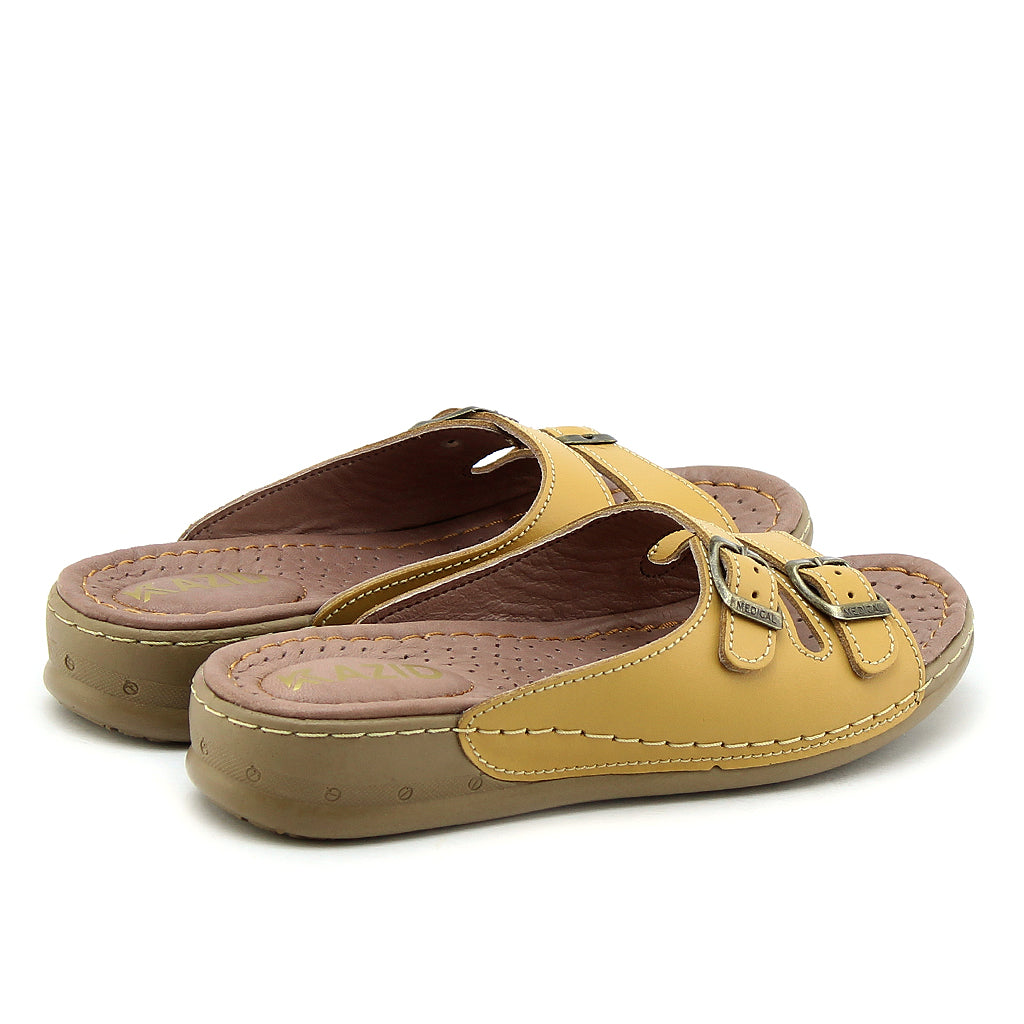 039 sandale médical femme moutarde