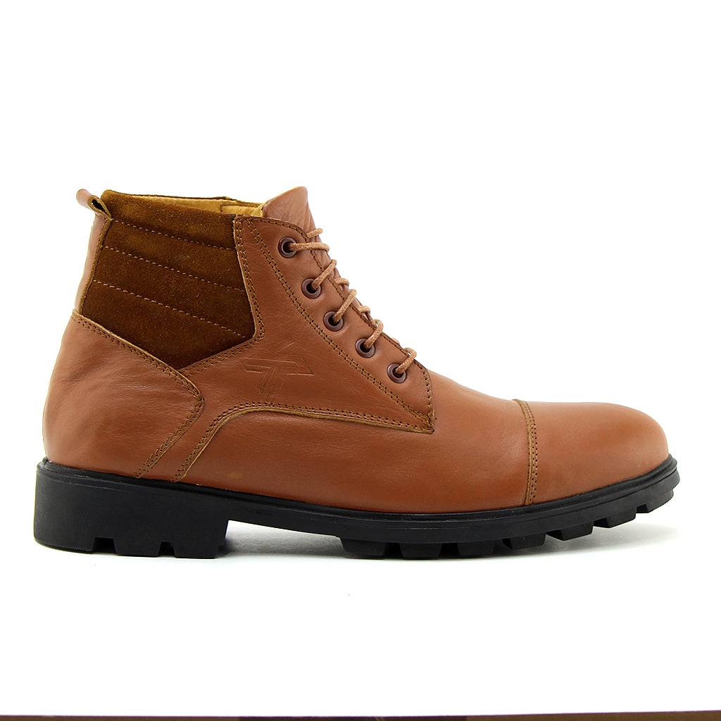 040 BOTTINE EN CUIR TABAC
