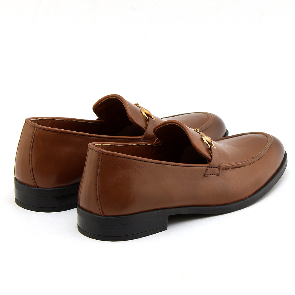 045 Mocassin Richelieu homme en cuir marron