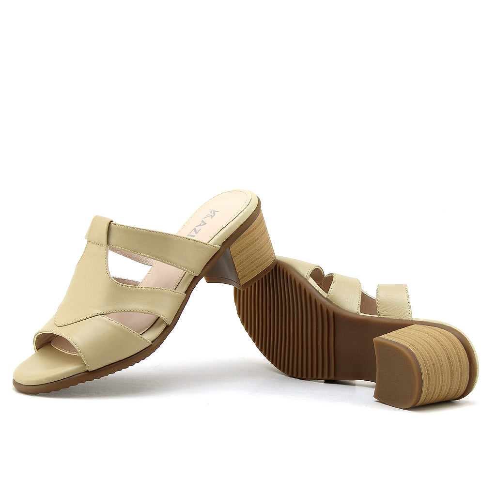 0467 sandale en cuir femme biege