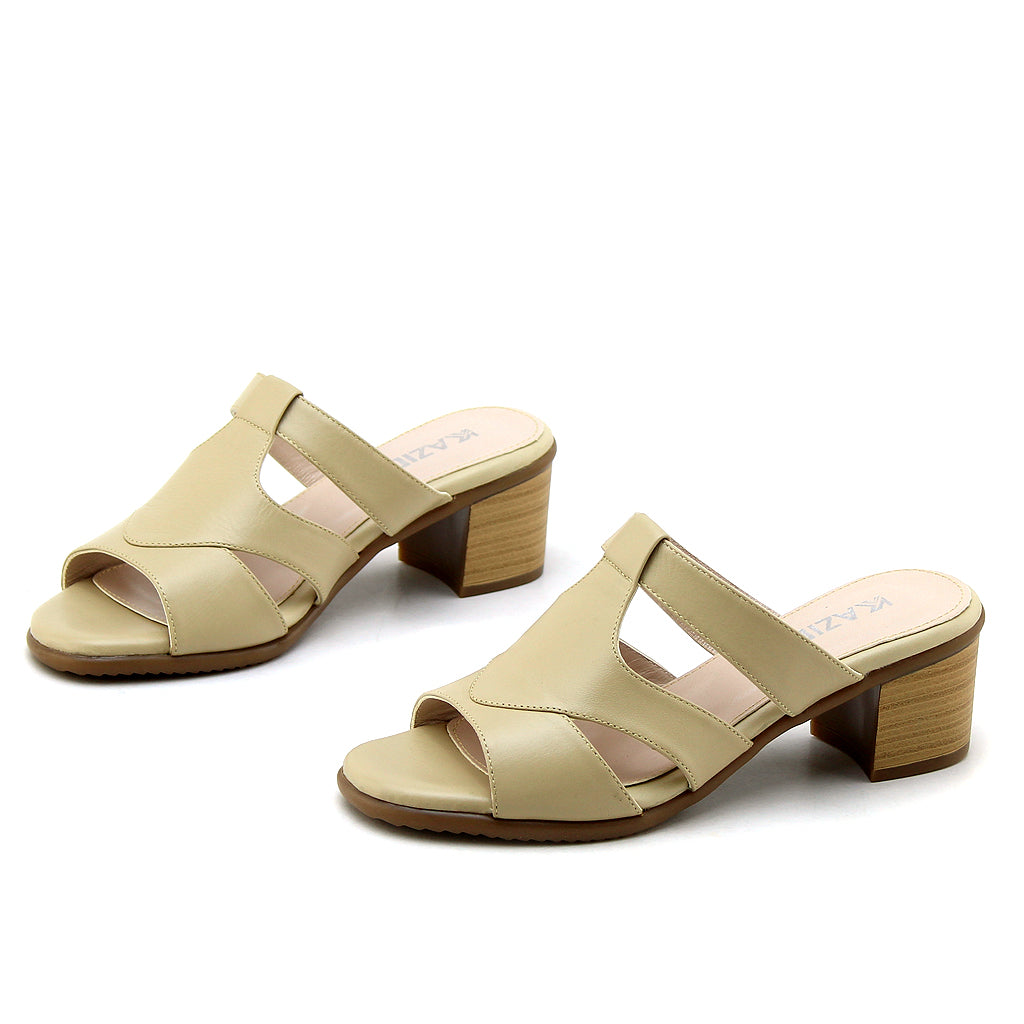0467 sandale en cuir femme biege