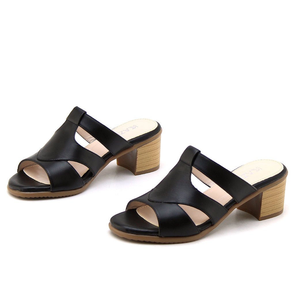 0467 sandale en cuir femme noir