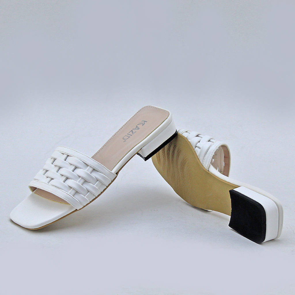 0499 sandale en cuir femme blanc