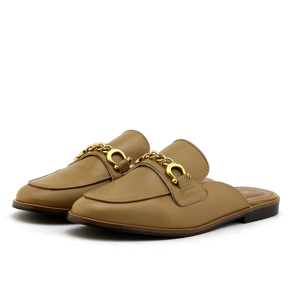 053 mules en cuir sablé femmes