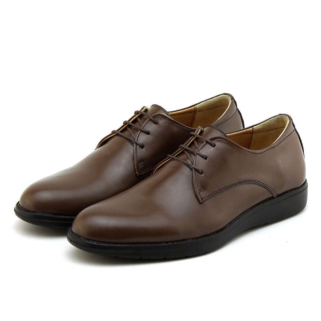 06 chaussure confort en cuir marron homme