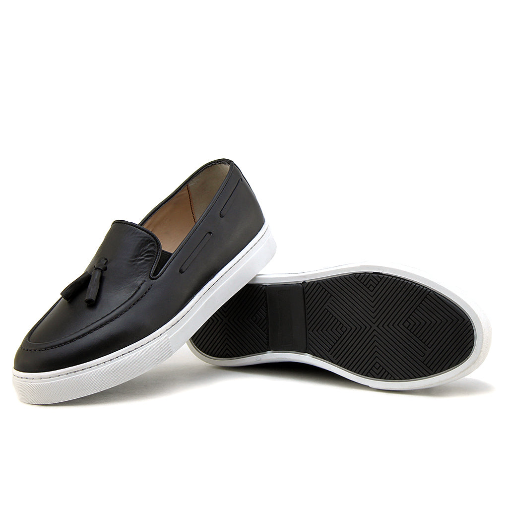 060 Chaussure Sneaker Homme en cuir noir
