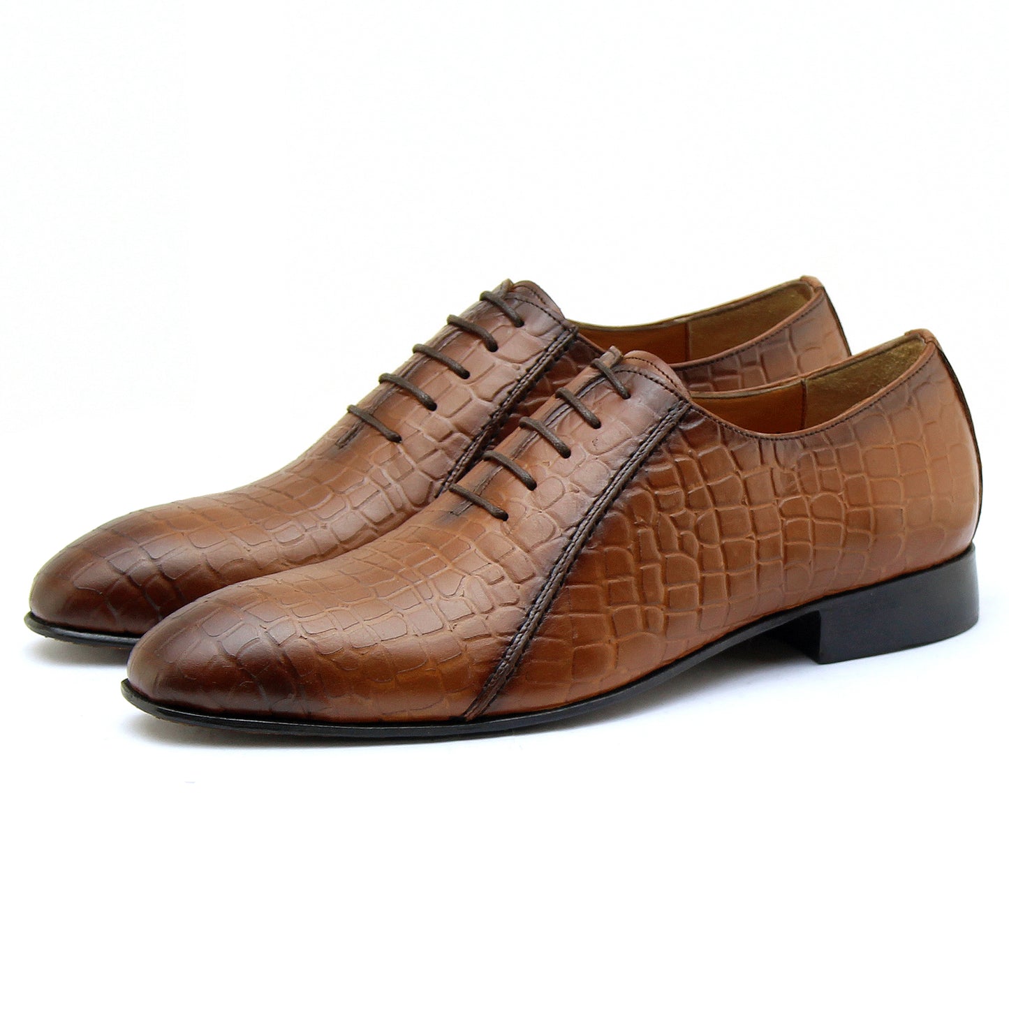 0627 CHAUSSURE EN CUIR MARRON