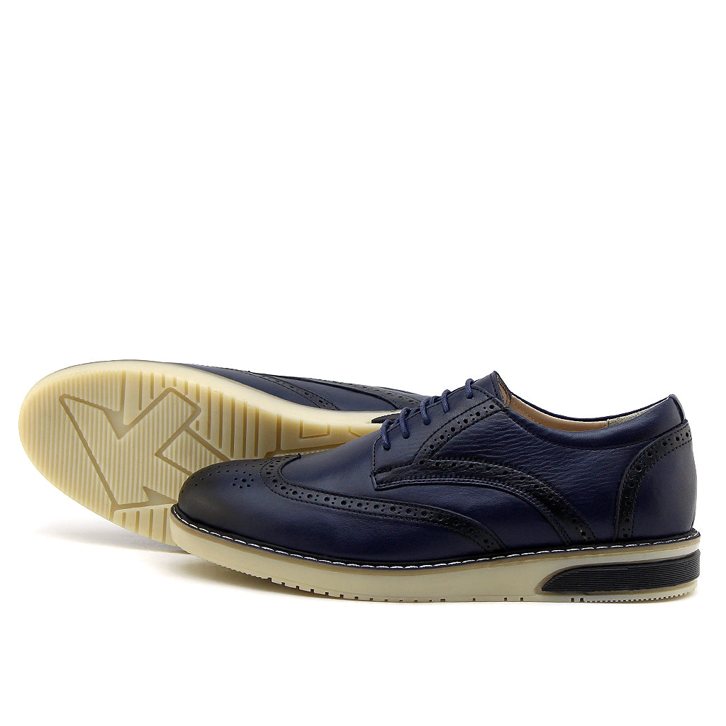 066 chaussure en cuir bleumarin homme