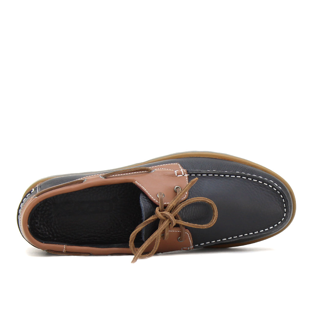 069 Mocassin Richelieu homme en cuir noir