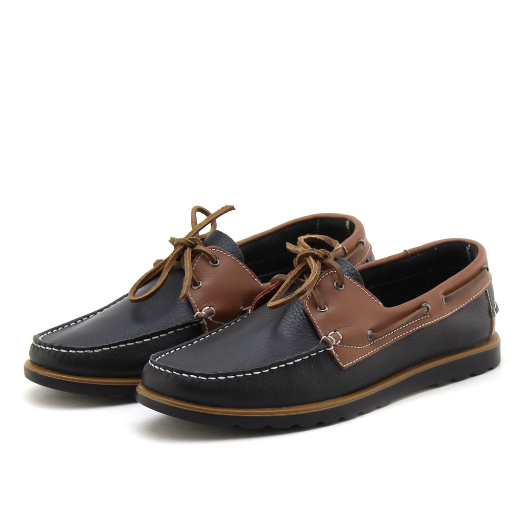 069 Mocassin Richelieu homme en cuir noir