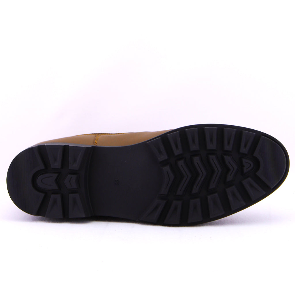 0300 bottine en cuir marron homme