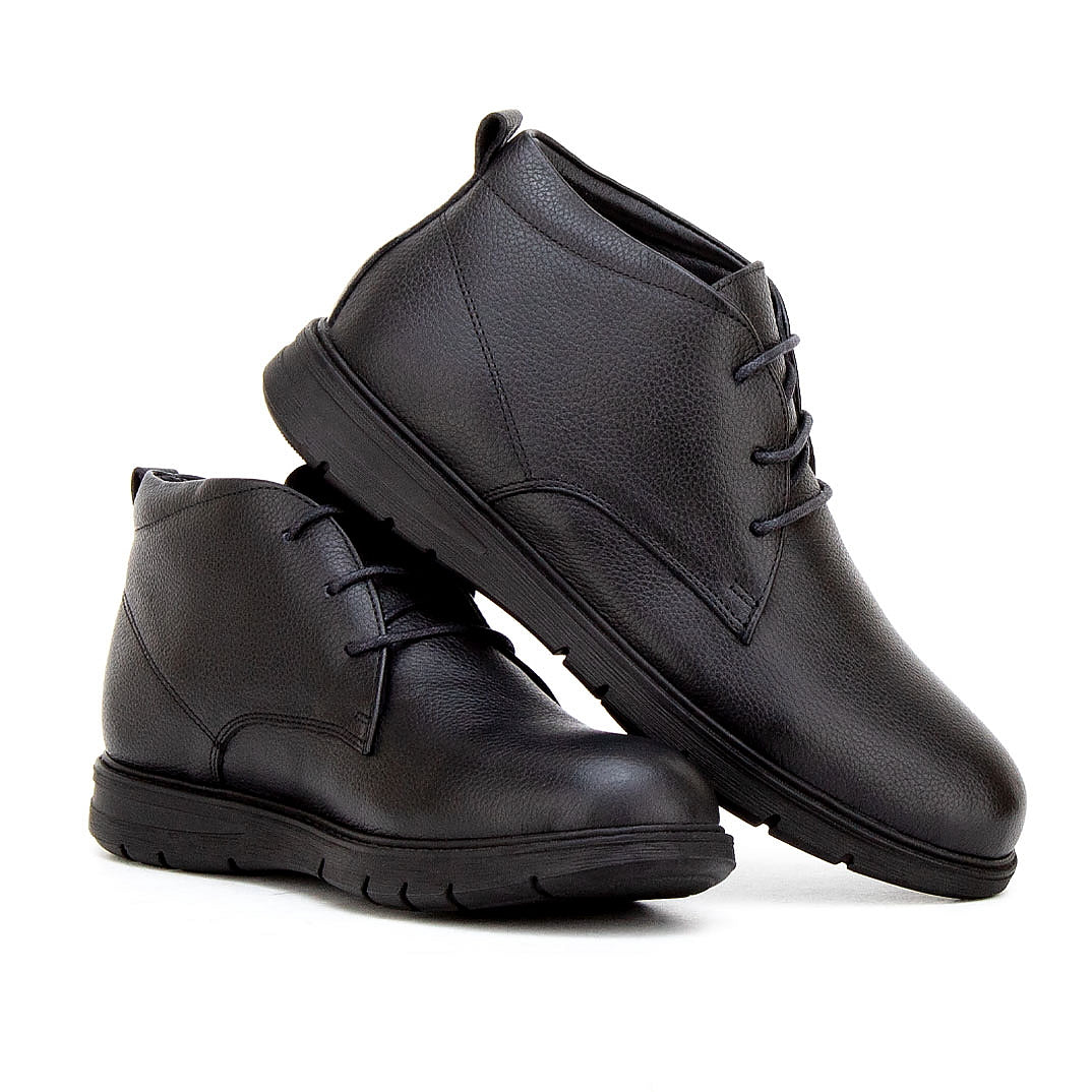 019 CHAUSSURE CONFORT EN CUIR NOIR